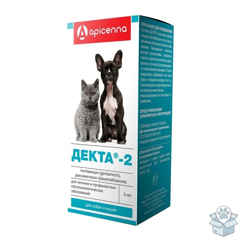 Apicenna: Декта-2, капли глазные для собак и кошек, 5 мл