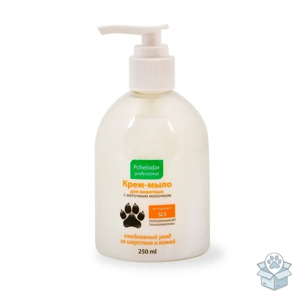 Пчелодар: Крем-мыло для животных, с маточным молочком, для лап, 250 мл