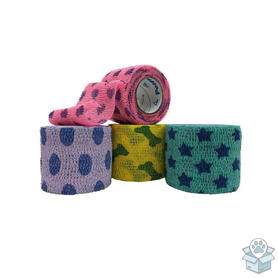 Andover: PetFlex бандаж "лапы" 5 см х 4,5 м, мультицвет