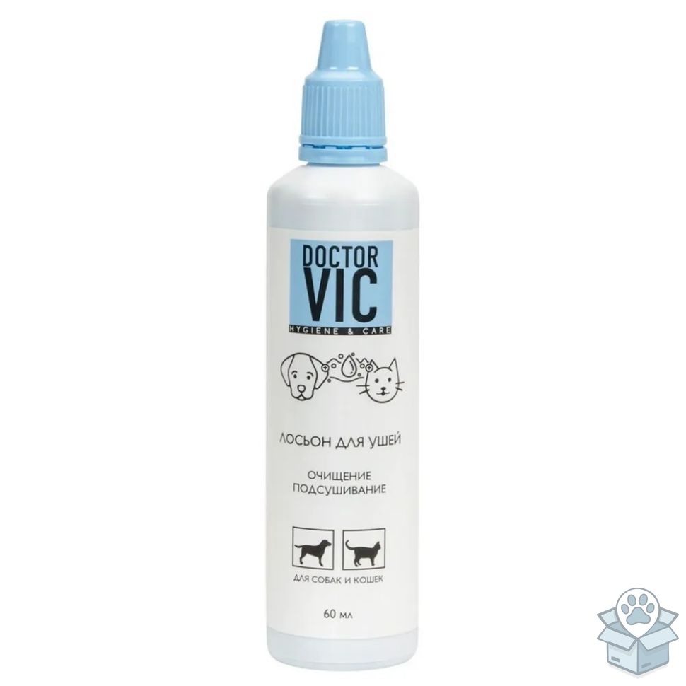 ВИК: Лосьон для ушей, для собак и кошек "Очищение и подсушивание", 60 мл