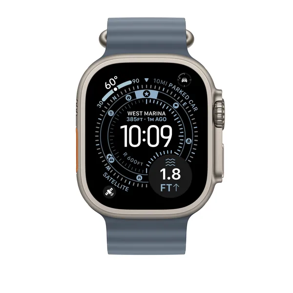 Apple Watch Ultra 3 Ocean, Natural-Anchor Blue