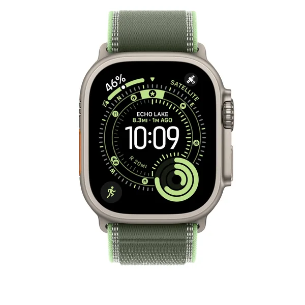 Apple Watch Ultra 3 Trail, Natural-Green/Neon, S/M