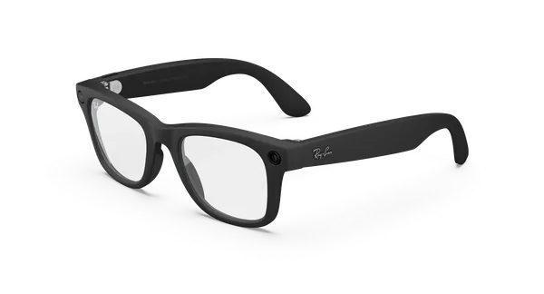 Ray-Ban Meta Wayfarer, Matte Black / Clear, 50 мм