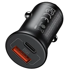 Автомобильное зарядное устройство Mcdodo 45W PD Fast Charge (USB-C/USB-A), Black