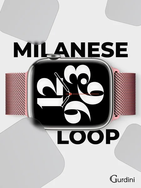 Ремешок Gurdini Apple Watch Milanese Loop (миланский сетчатый-11), Rose Gold