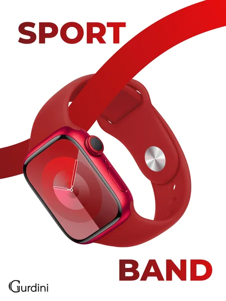 Ремешок Gurdini Apple Watch Sport Band (силиконовый), Red, S/M-M/L