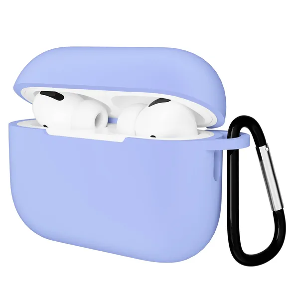 Чехол Gurdini AirPods Pro 2 прорезиненный soft touch с карабином, Lilac