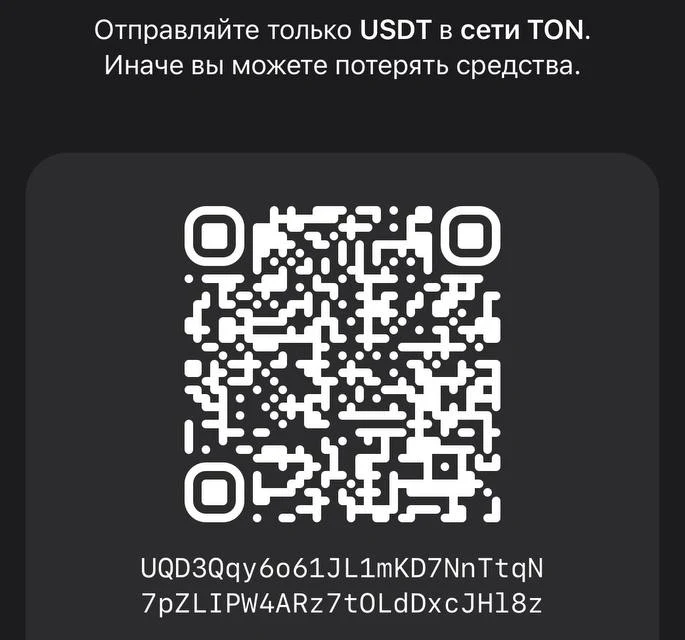 QR-код кошелька USDT TON